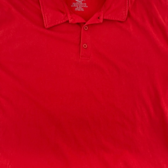 True Classic Mens Red Polo Shirt Short Sleeve Casual Everyday Top‎ XL - Picture 3 of 5